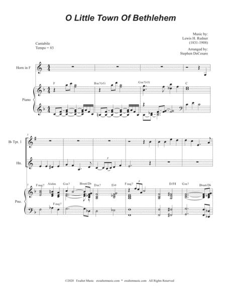 O Little Town Of Bethlehem Brass Quartet And Piano Page 2