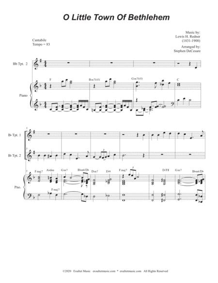 O Little Town Of Bethlehem Duet For Bb Trumpet Page 2