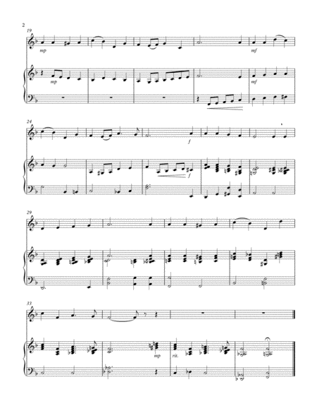 O Little Town Of Bethlehem For Trumpet With Piano Accompaniment Page 2