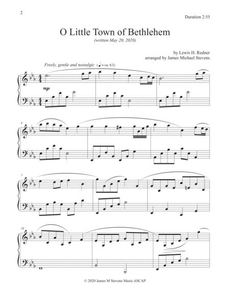 O Little Town Of Bethlehem Quiet Christmas Piano Page 2