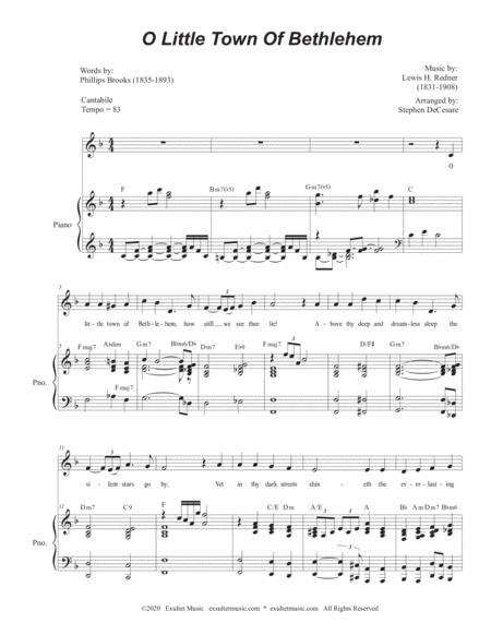 O Little Town Of Bethlehem Unison Choir High Medium Page 2