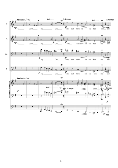 O Lord My God Psalm 22 V V 1 19 For Chorus Sabrb And Organ Page 2