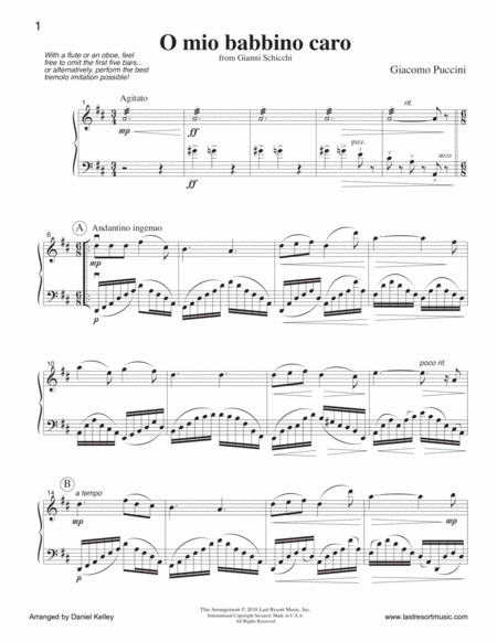 O Mio Babbino Caro From Gianni Schicchi For Violin Cello Or Flute Or Oboe Bassoon Page 2