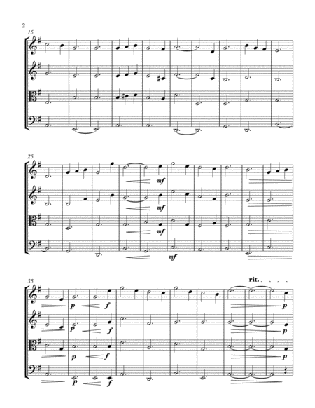 O Mio Babbino Caro String Quartet Page 2
