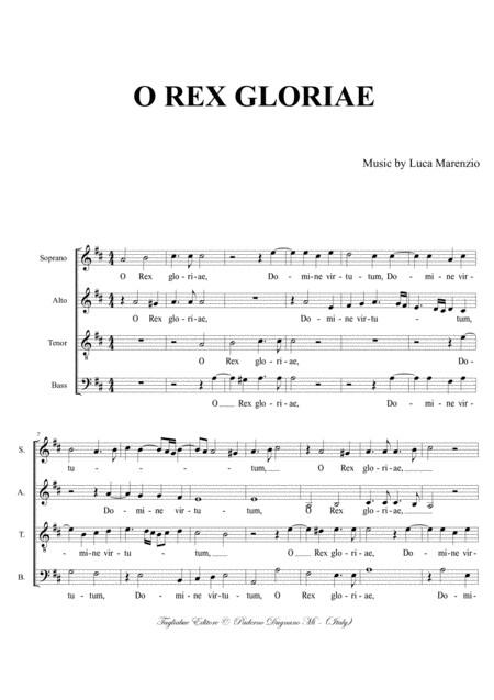 O Rex Gloriae For Satb Choir Page 2