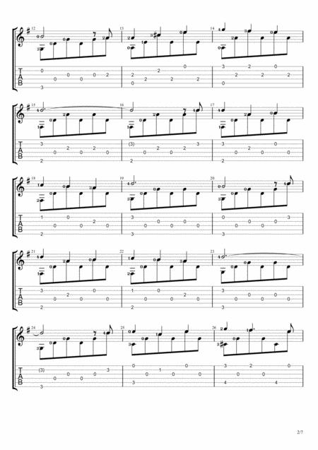 O Sarinah Solo Guitar Tablature Page 2