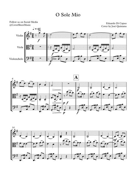 O Sole Mio String Trio Page 2