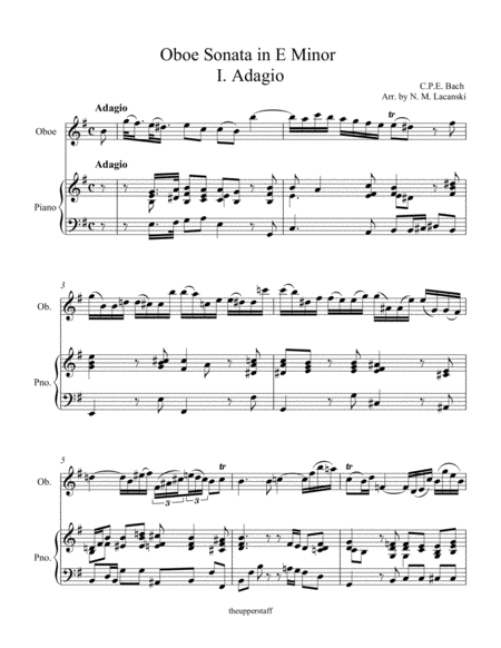 Oboe Sonata In E Minor I Adagio Page 2
