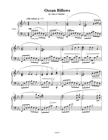 Ocean Billows Piano Solo Page 2