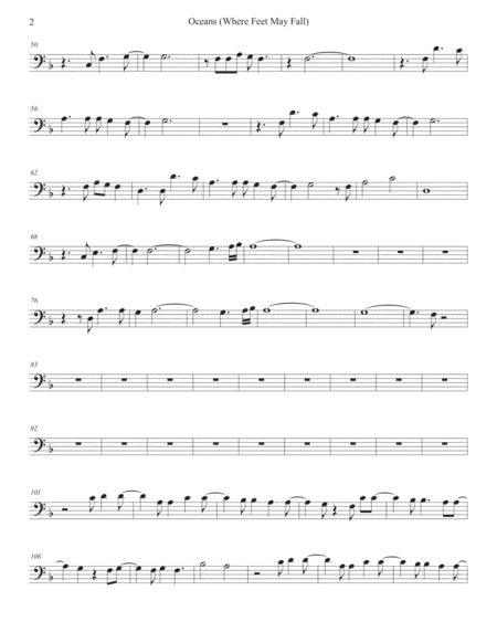 Oceans Where Feet May Fail Trombone Page 2