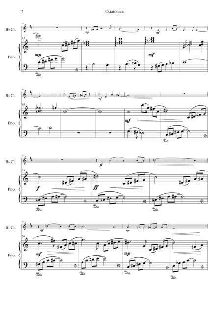 Octatonica For Clarinet And Piano Page 2