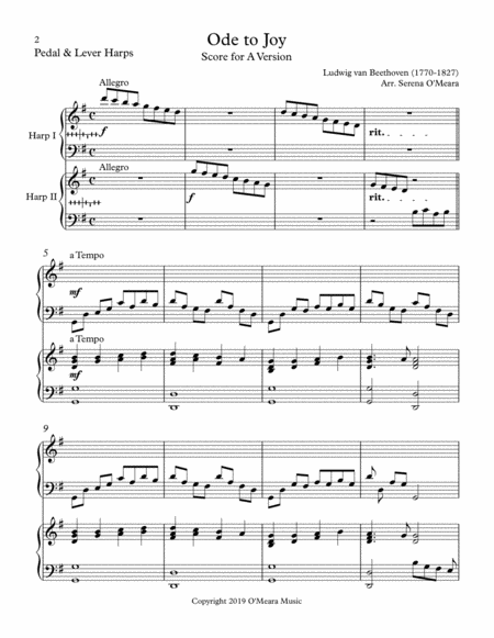 Ode To Joy A Version Score Parts Page 2