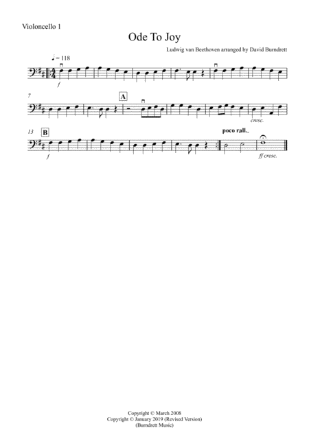 Ode To Joy For Cello Quartet Page 2