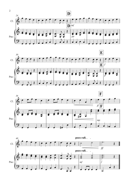 Ode To Joy For Clarinet And Piano Page 2