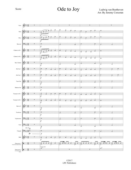 Ode To Joy For Concert Band And Choir Page 2