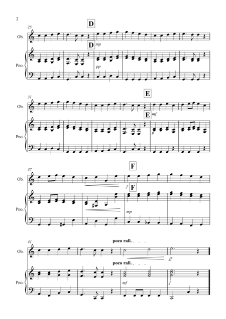 Ode To Joy For Oboe And Piano Page 2