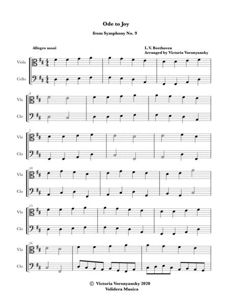 Ode To Joy For Viola And Cello Page 2
