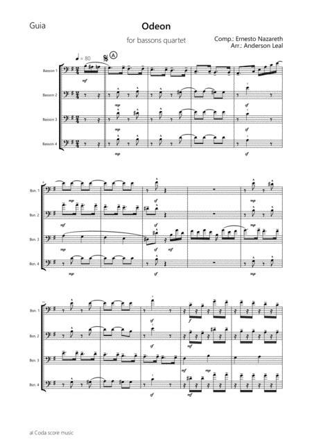 Odeon By Ernesto Nazareth For Bassons Quartet Page 2