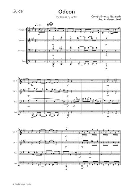 Odeon By Ernesto Nazareth For Brass Quartet Page 2