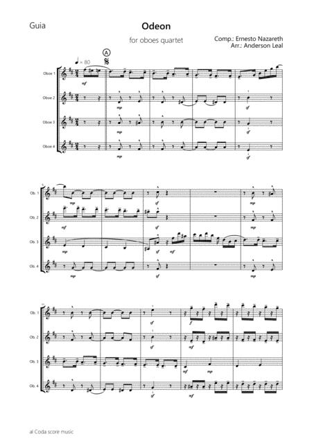 Odeon By Ernesto Nazareth For Oboes Quartet Page 2