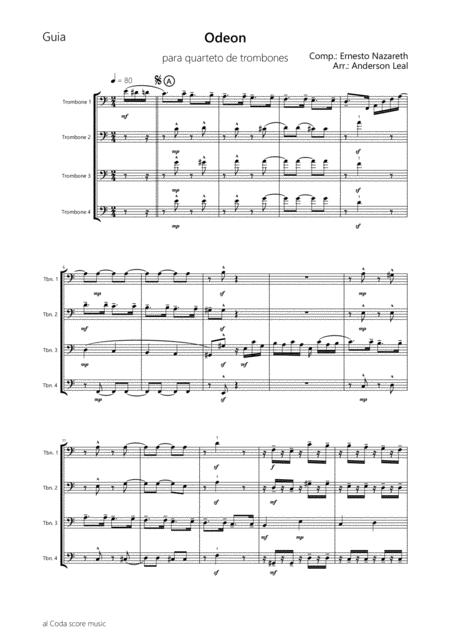 Odeon By Ernesto Nazareth For Trombones Quartet Page 2