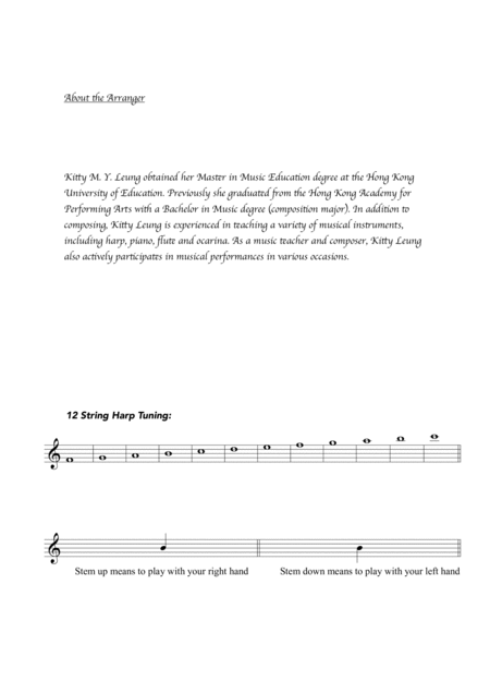 Ody To Joy By Beethoven 12 String Small Lap Harp Page 2