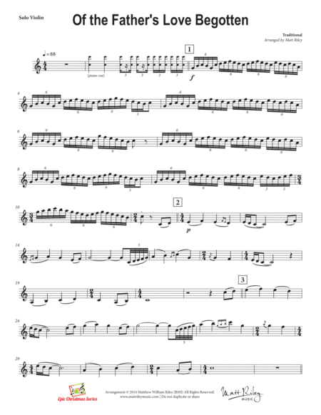 Of The Fathers Love Begotten Violin With Accompaniment Track Page 2