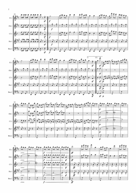 Offenbach Orphe Aux Enfers Galop Infernal Can Can Wind Quintet Page 2