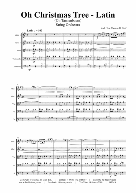 Oh Christmas Tree Latin Oh Tannenbaum String Orchestra Page 2