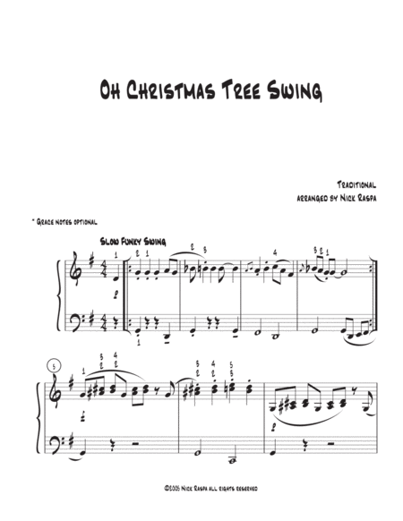 Oh Christmas Tree Swing Elementary Piano Page 2