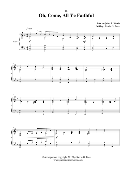 Oh Come All Ye Faithful Advanced Piano Solo Page 2
