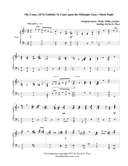 Oh Come All Ye Faithful It Came Upon The Midnight Clear Silent Night Medley Page 2