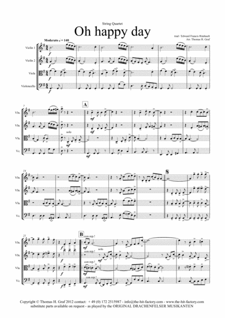 Oh Happy Day String Quartet Page 2