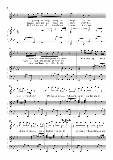 Oh Me Oh My I M A Fool For You Baby By Lulu Voice And Piano Page 2