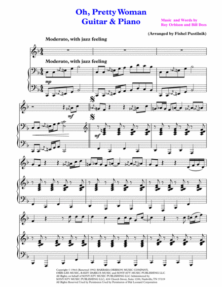 Oh Pretty Woman For Guitar And Piano Page 2