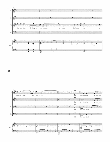 Oh Shenandoah For Ssaattbb Choir Page 2