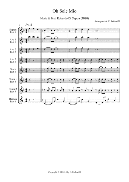 Oh Sole Mio For 5 Or 6 Saxophones Page 2