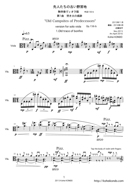 Old Campsites Of Predecessors Version For Solo Viola Op 156 B Page 2