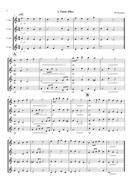 Old Dances Volume 1 Alto Saxophone Quartet Page 2