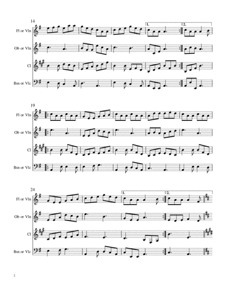 Old Johns And Swallowtail Irish Jigs For Woodwind Or Mixed Quartet Page 2