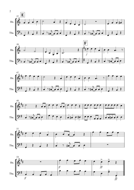 Old Macdonald For French Horn And Tuba Duet Page 2