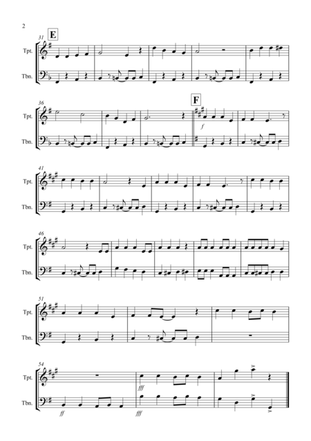 Old Macdonald For Trumpet And Trombone Duet Page 2