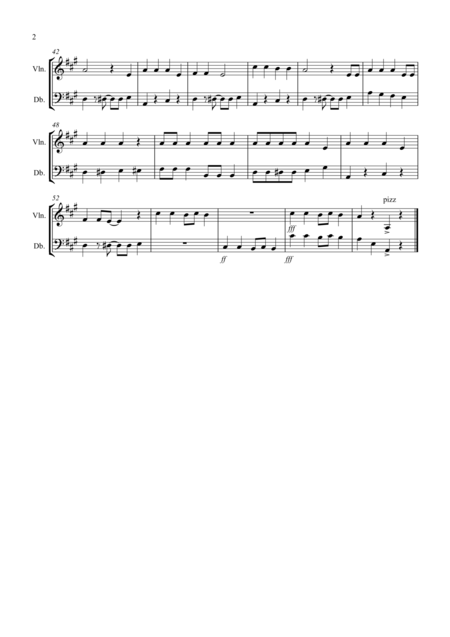 Old Macdonald For Violin And Double Bass Duet Page 2