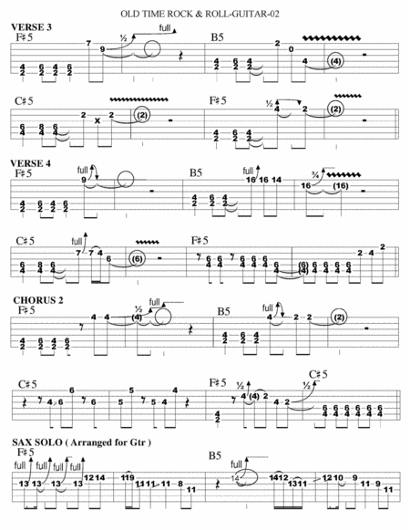 Old Time Rock Roll Guitar Tab Page 2