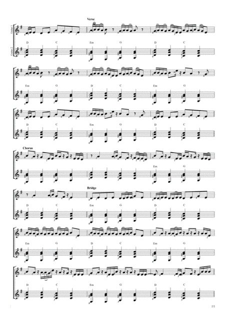 Old Town Road Remix Duet Guitar Score Page 2