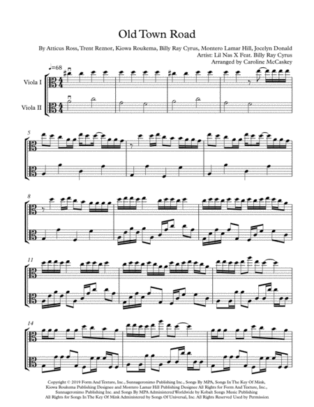 Old Town Road Remix For Intermediate Viola Duet Page 2