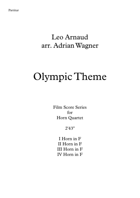 Olympic Theme Leo Arnaud Horn Quartet Arr Adrian Wagner Page 2