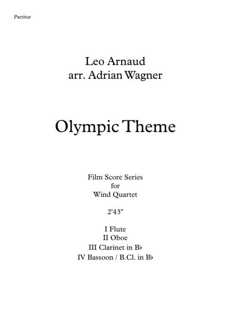 Olympic Theme Leo Arnaud Wind Quartet Arr Adrian Wagner Page 2
