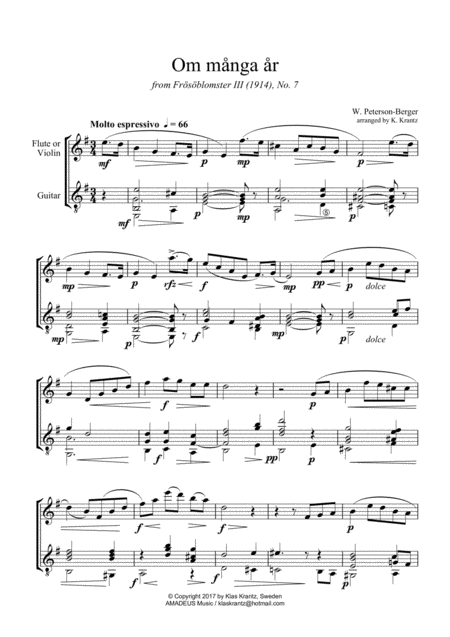 Om Mnga R From Frsblomster Iii For Flute Or Violin And Guitar Page 2