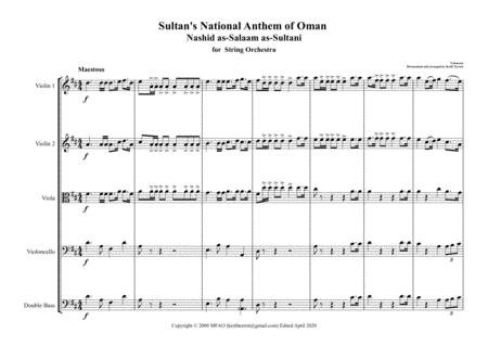 Omani National Anthem For String Orchestra Mfao World National Anthem Series Page 2